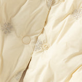 Dave&Bella Toddler Girls White A-line Turndown Collar Snowflake print Puffer Down Coats