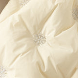 Dave&Bella Toddler Girls White A-line Turndown Collar Snowflake print Puffer Down Coats