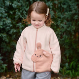 Dave&Bella Toddler Girls/Boys Pink/Green/Gray Cute Print Fleece Turtle Jackets