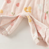 Dave&Bella Baby Girls Pink Floral Print Fleece Soft Comfortable Cotton Hooded Rompers