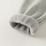 Dave&Bella Toddler Boys Grey Preppy Faux Two‑Piece Classic Fleece Cozy Sweatshirts
