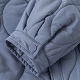 Dave&Bela Toddler Boys Blue Turndown Collar Warm Comfortable Padded Puffer Jackets
