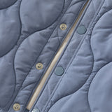 Dave&Bela Toddler Boys Blue Turndown Collar Warm Comfortable Padded Puffer Jackets