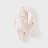Dave&Bella Baby Girls/Boys Pink/Green Cute Print Warm Cozy Cotton Puffer Padded Rompers
