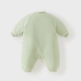 Dave&Bella Baby Girls/Boys Pink/Green Cute Print Warm Cozy Cotton Puffer Padded Rompers