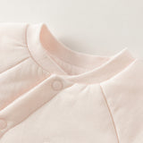 Dave&Bella Baby Girls/Boys Pink/Green Cute Print Warm Cozy Cotton Puffer Padded Rompers