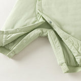 Dave&Bella Baby Girls/Boys Pink/Green Cute Print Warm Cozy Cotton Puffer Padded Rompers
