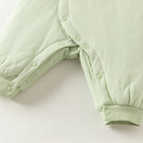 Dave&Bella Baby Girls/Boys Pink/Green Cute Print Warm Cozy Cotton Puffer Padded Rompers