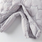 Dave&Bella Baby Girls/Boys Grey/Purple Simple Warm Comfortable Puffer Padded Down Rompers