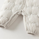 Dave&Bella Baby Girls/Boys Grey/Purple Simple Warm Comfortable Puffer Padded Down Rompers