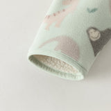 Dave&Bella Baby Girls/Boys Pink/Khaki/Green Hodde Cute Animals Print Warm Rompers