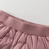 Dave&Bella Toddler Boys/Girls Light Grey/Dark Grey/Pink Windproof Thickened Warm Jogger Down Pants