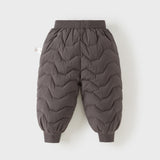 Dave&Bella Toddler Boys/Girls Light Grey/Dark Grey/Pink Windproof Thickened Warm Jogger Down Pants