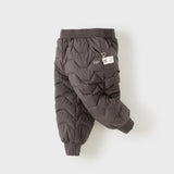 Dave&Bella Toddler Boys/Girls Light Grey/Dark Grey/Pink Windproof Thickened Warm Jogger Down Pants