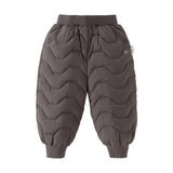 Dave&Bella Toddler Boys/Girls Light Grey/Dark Grey/Pink Windproof Thickened Warm Jogger Down Pants