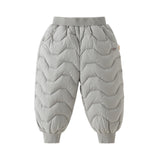 Dave&Bella Toddler Boys/Girls Light Grey/Dark Grey/Pink Windproof Thickened Warm Jogger Down Pants