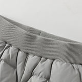 Dave&Bella Toddler Boys/Girls Light Grey/Dark Grey/Pink Windproof Thickened Warm Jogger Down Pants