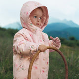 Dave&Bella Toddler Girls Pink/Purple Cute Childlike Delight Print Windproof Hooded Padded Jackets