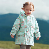 Dave&Bella Toddler Girls/Boys Multiple Colors Cute Print Hooded Windproof Waterproof Outdoor Jackets