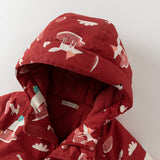 Dave&Bella Toddler Girls/Boys Multiple Colors Cute Print Hooded Windproof Waterproof Outdoor Jackets