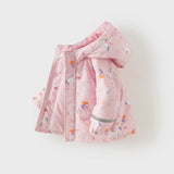 Dave&Bella Toddler Girls/Boys Multiple Colors Cute Print Hooded Windproof Waterproof Outdoor Jackets