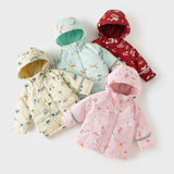 Dave&Bella Toddler Girls/Boys Multiple Colors Cute Print Hooded Windproof Waterproof Outdoor Jackets