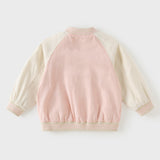 Dave&Bella Kid Girls/Boys Pink/Navy Turtle Simple Versatile Hooded Jackets