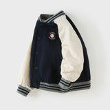 Dave&Bella Kid Girls/Boys Pink/Navy Turtle Simple Versatile Hooded Jackets