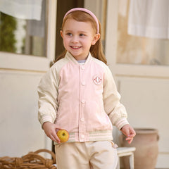 Dave&Bella Kid Girls/Boys Pink/Navy Turtle Simple Versatile Hooded Jackets