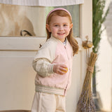 Dave&Bella Kid Girls/Boys Pink/Navy Turtle Simple Versatile Hooded Jackets