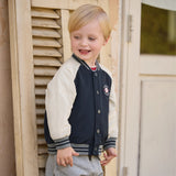 Dave&Bella Kid Girls/Boys Pink/Navy Turtle Simple Versatile Hooded Jackets