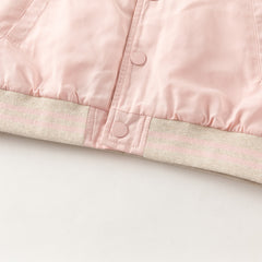 Dave&Bella Kid Girls/Boys Pink/Navy Turtle Simple Versatile Hooded Jackets