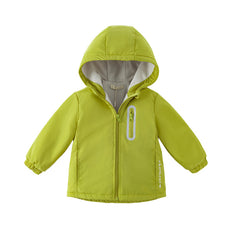 Dave&Bella Toddler/Kids Unisex Outdoor Multicolor Hooded Coat — Windproof & Insulated