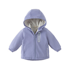 Dave&Bella Toddler/Kids Unisex Outdoor Multicolor Hooded Coat — Windproof & Insulated