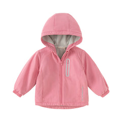Dave&Bella Toddler/Kids Unisex Outdoor Multicolor Hooded Coat — Windproof & Insulated