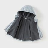 Dave&Bella Toddler/Kids Unisex Outdoor Multi-color Hooded Coat — Windproof & Insulated
