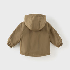 Dave&Bella Kids Girls/Boys Autumn Multi-color Outdoor Hooded Coat