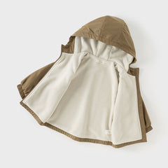 Dave&Bella Kids Girls/Boys Autumn Multi-color Outdoor Hooded Coat