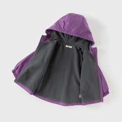 Dave&Bella Kids Girls/Boys Autumn Multi-color Outdoor Hooded Coat