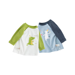 Dave&Bella Children Boys Cotton Casual Cartoon Letter T-shirt