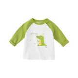 Dave&Bella Toddler Boys Cotton Casual Cartoon Letter Print T-shirts