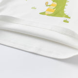 Dave&Bella Toddler Boys Cotton Casual Cartoon Letter Print T-shirts