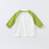 Dave&Bella Toddler Boys Cotton Casual Cartoon Letter Print T-shirts