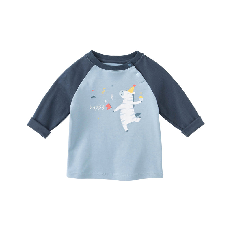 Dave&Bella Children Boys Cotton Casual Cartoon Letter T-shirt