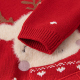 Dave&Bella Toddler Boys/Girls Cute Reindeer Red Christmas Soft Sweaters Tops