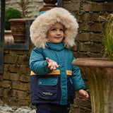 Dave&Bella Toddler Girls/Boys Winter Outdoor Outwear Soft Fur-trim Down Jacket