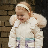 Dave&Bella Toddler Girls/Boys Winter Outdoor Outwear Soft Fur-trim Down Jacket