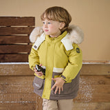 Dave&Bella Toddler Girls/Boys Winter Outdoor Outwear Soft Fur-trim Down Jacket