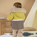Dave&Bella Toddler Girls/Boys Winter Outdoor Outwear Soft Fur-trim Down Jacket