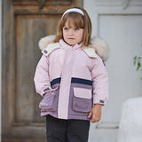 Dave&Bella Toddler Girls/Boys Winter Outdoor Outwear Soft Fur-trim Down Jacket